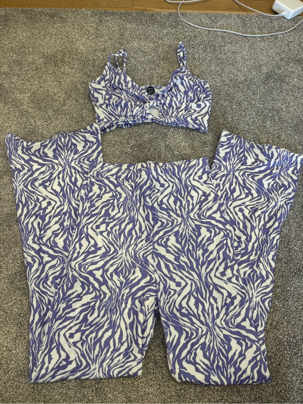 Purple Zebra Print Top and Pants